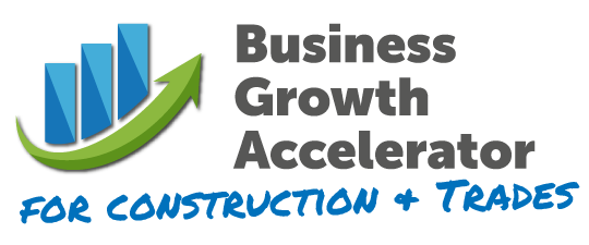 Business Growth Accelerator for Construction and Trades Logo with transparent background.